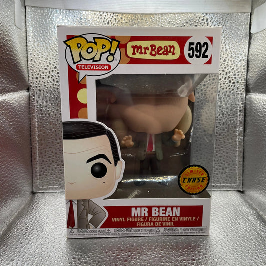 RARE CHASE Mr BEAN 592 Funko Pop Vinyl + Protector FRENLY BRICKS - Open 7 Days