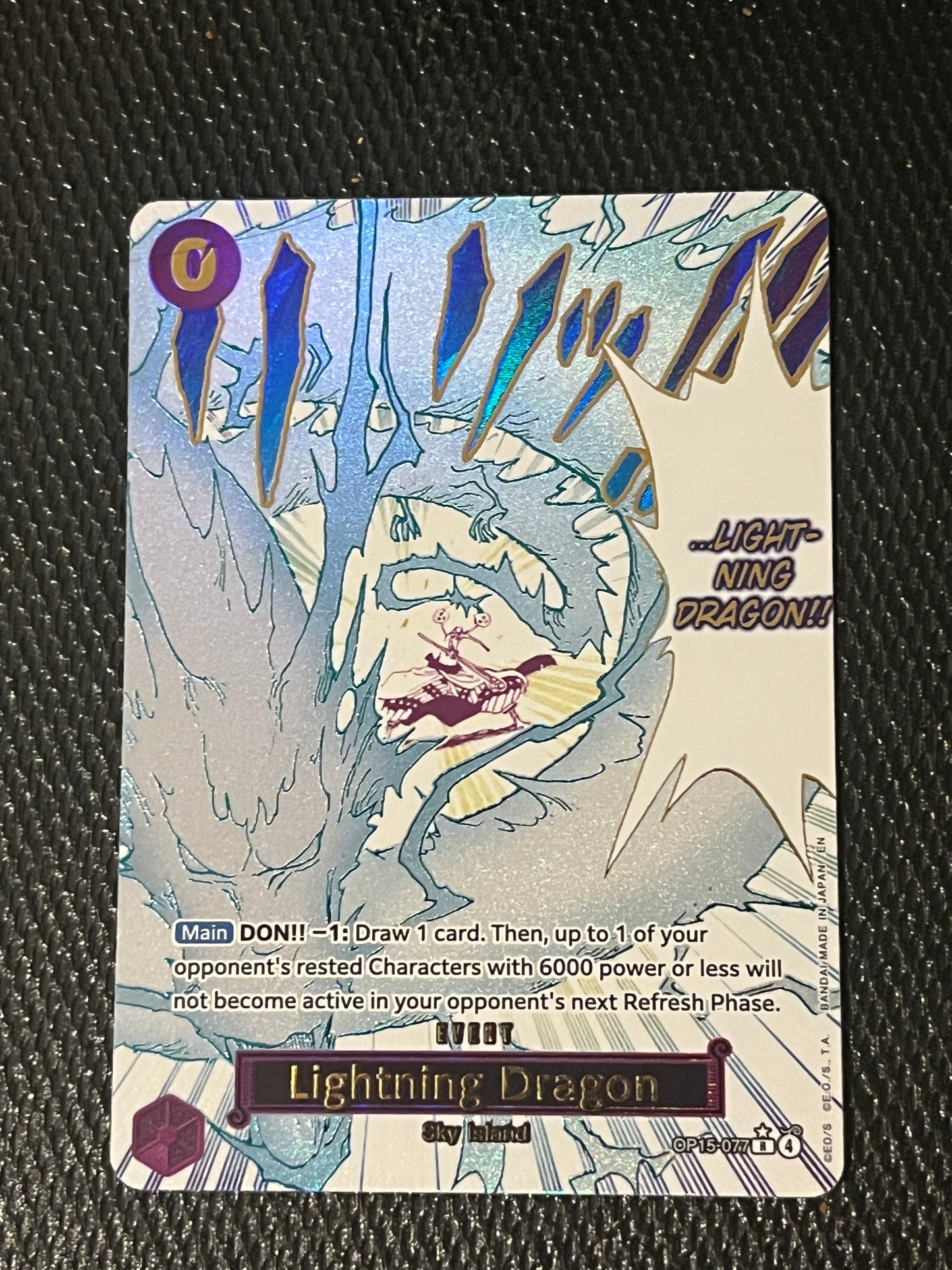 One Piece TCG Lightning Dragon OP15-077 Alt Art Event NM FRENLY BRICKS - Open 7 Days