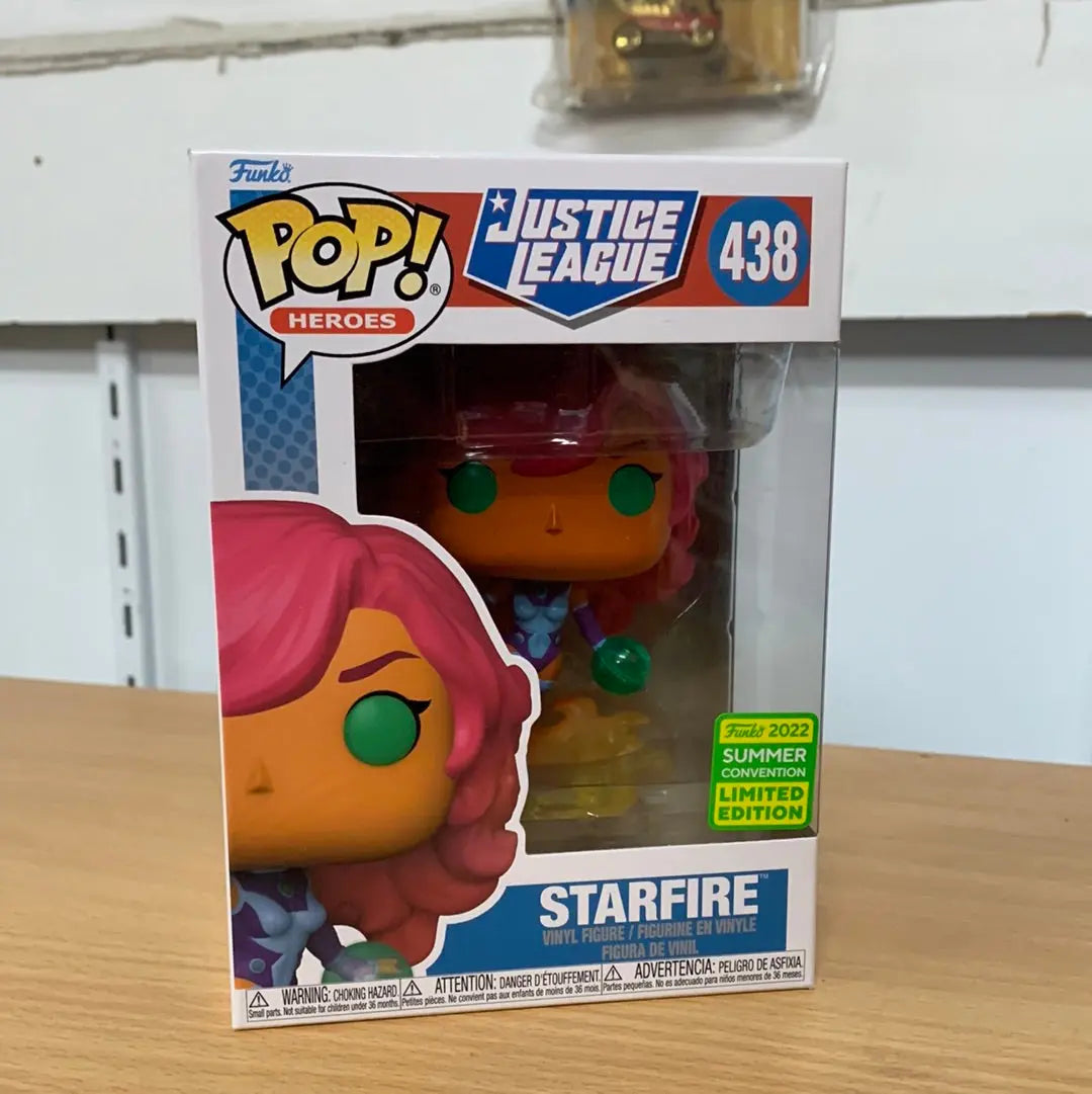 Funko Pop! Heroes: Justice League Starfire #438 Vinyl Figure 2022 Summer Convent FRENLY BRICKS - Open 7 Days