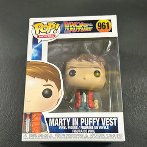 Funko Pop Back To The Future MARTY IN PUFFY VEST #961 FRENLY BRICKS - Open 7 Days