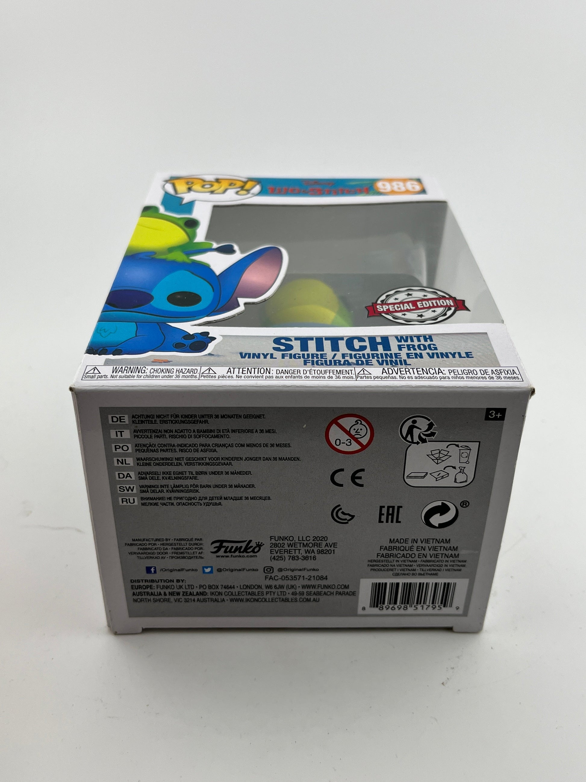 Funko POP! Disney Lilo & Stitch - Stitch With Frog #986 - Special Edition FRENLY BRICKS - Open 7 Days