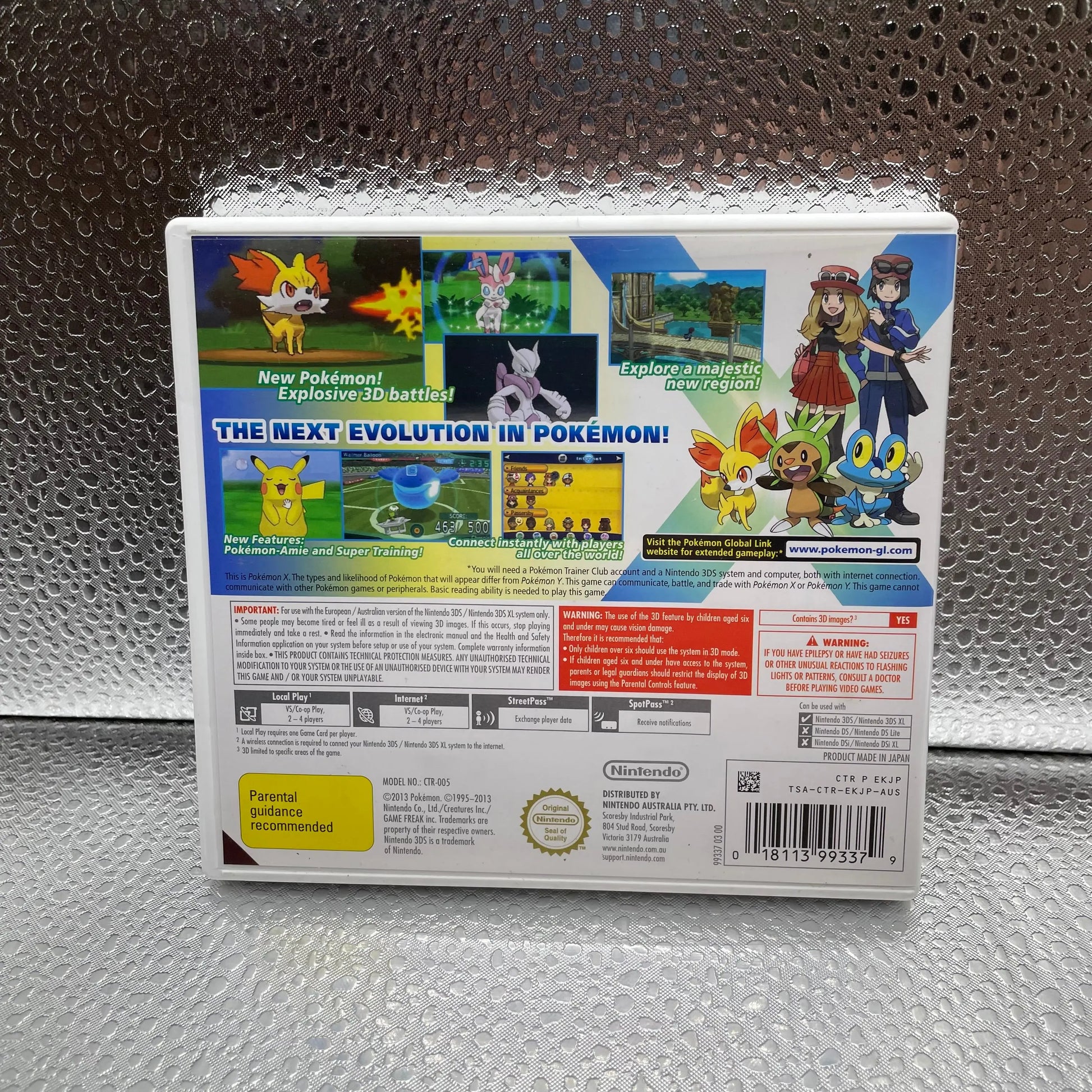 Pokemon X Nintendo 3DS Game Used Tested & Working PAL FRENLY BRICKS - Open 7 Days