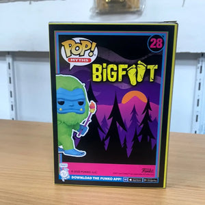 Funko Pop Blacklight Bigfoot Marshmallow HQ Exclusive #28 Myths FRENLY BRICKS - Open 7 Days