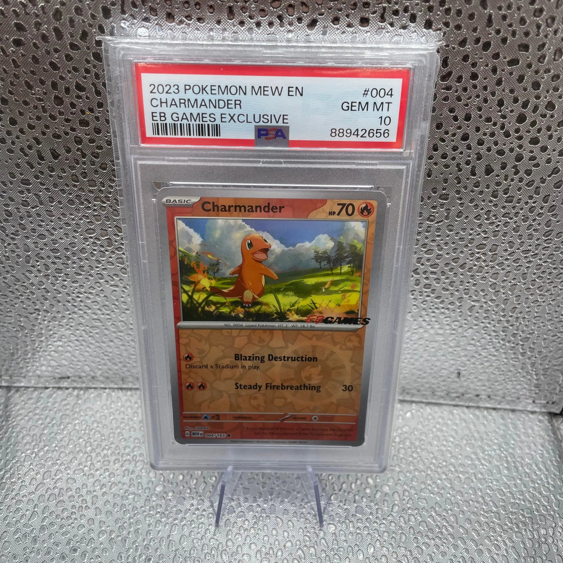 Charmander EB Games Exclusive 2023 004 Gem Mint 10 PSA GRADED Slab Pokemon TCG FRENLY BRICKS - Open 7 Days