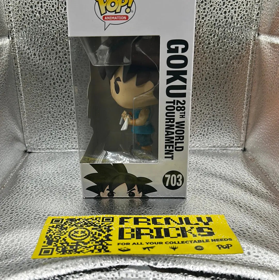 Pop Vinyl Dragon Ball Z 703 Goku 28Th World Tournament FRENLY BRICKS - Open 7 Days