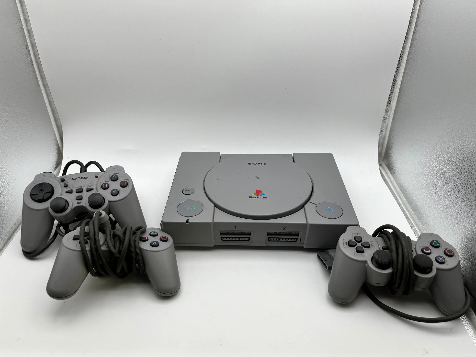 Sony PlayStation 1 Console + 3 Controllers - Untested FRENLY BRICKS - Open 7 Days