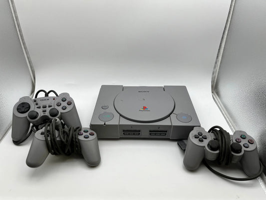 Sony PlayStation 1 Console + 3 Controllers - Untested FRENLY BRICKS - Open 7 Days