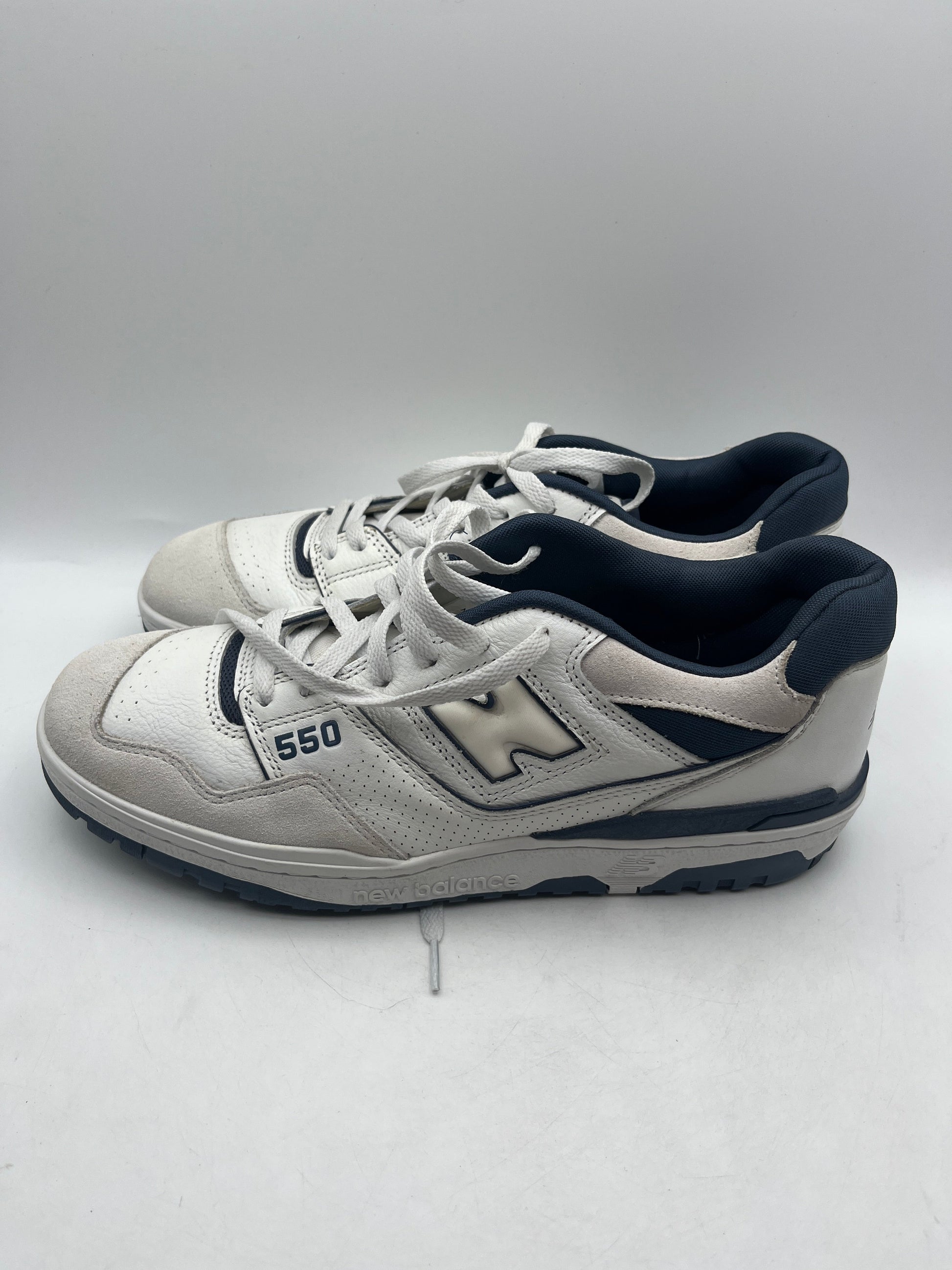 New Balance 550 White Navy Sneakers – Size US 12 USED FRENLY BRICKS - Open 7 Days