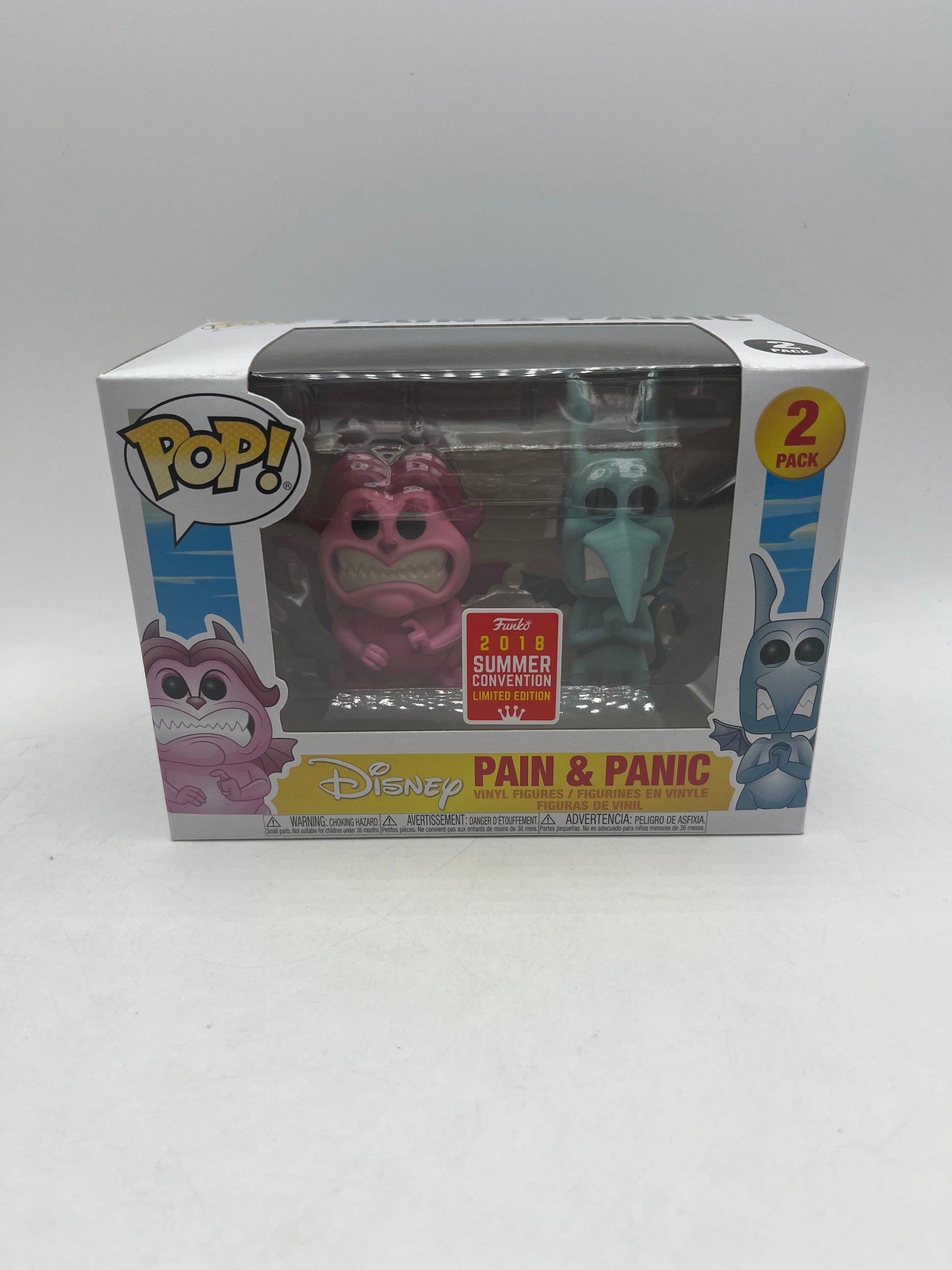 Funko Pop Pain Panic 2 Pack Summer Con Exclusive SDCC Disney 2018 Hercules FRENLY BRICKS - Open 7 Days