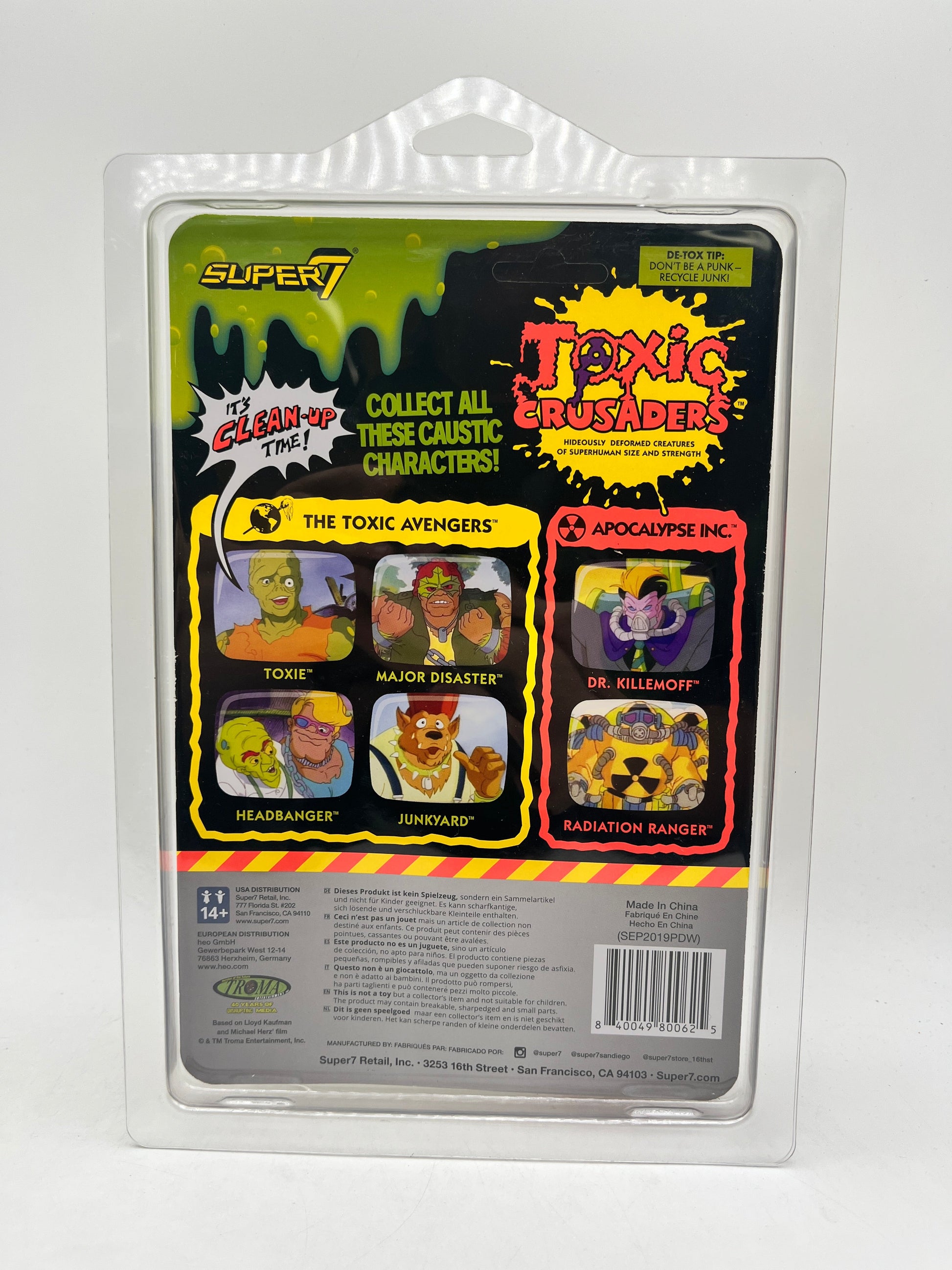 Toxic Crusaders: Toxie Reaction Figure - Toxic Avenger - Sealed FRENLY BRICKS - Open 7 Days
