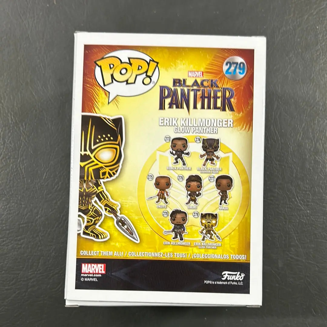 Erik Killmonger Glow Marvel Black Panther Funko Pop! #279 FRENLY BRICKS - Open 7 Days