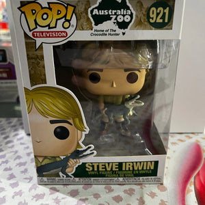 Funko Pop Vinyl Television Australia Zoo Steve Irwin #921 FRENLY BRICKS - Open 7 Days