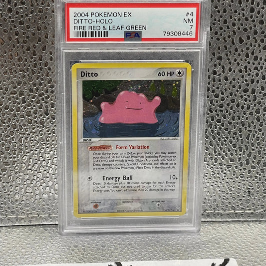 2004 Pokémon EX Ditto EX Fire Red & Leaf Green #4 NM PSA 7 Graded FRENLY BRICKS - Open 7 Days