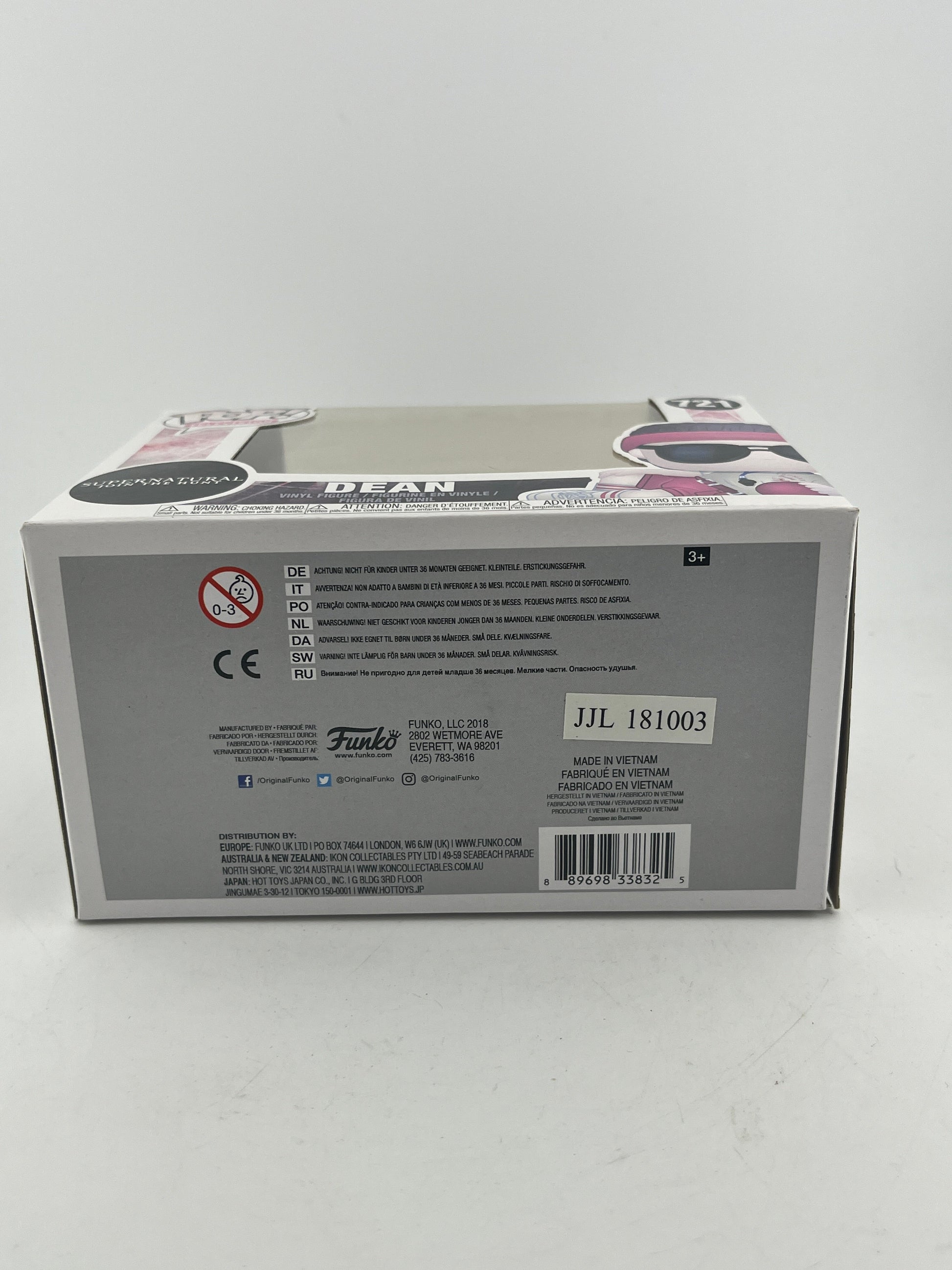 Funko POP! Television Supernatural Join The Hunt - Dean #721 - Sun Faded Front FRENLY BRICKS - Open 7 Days