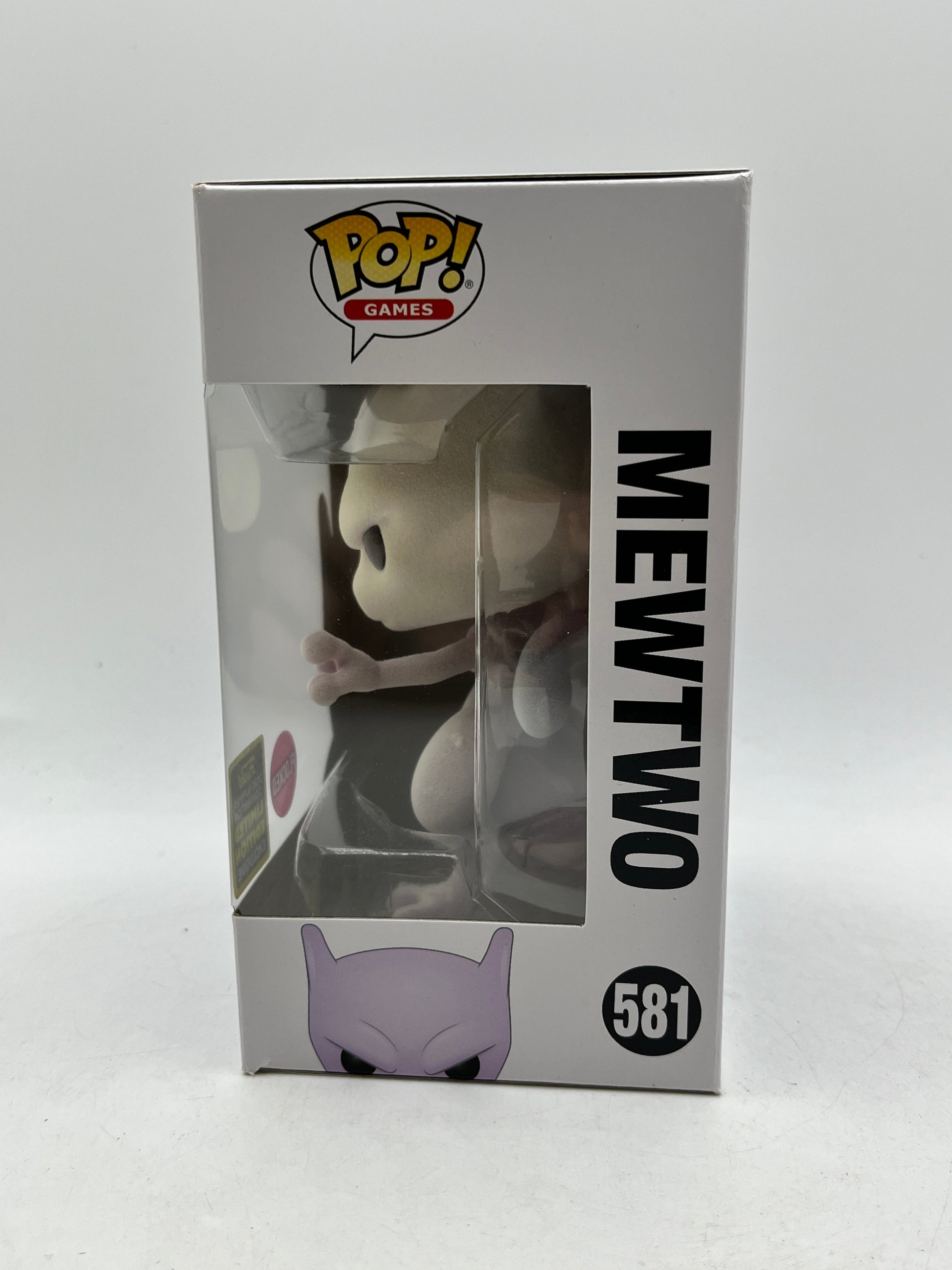 Funko POP! Games Pokémon - Mewtwo #581 - Flocked - 2020 Exclusive FRENLY BRICKS - Open 7 Days
