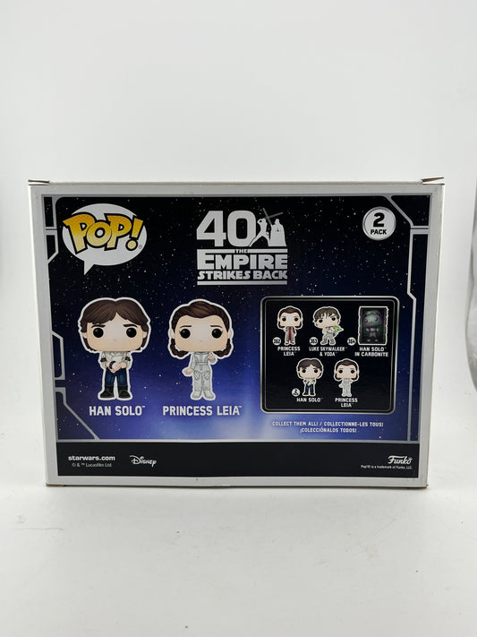 Funko POP! Star Wars - Han Solo & Princess Leia #2 Pack - 40th Anniversary FRENLY BRICKS - Open 7 Days