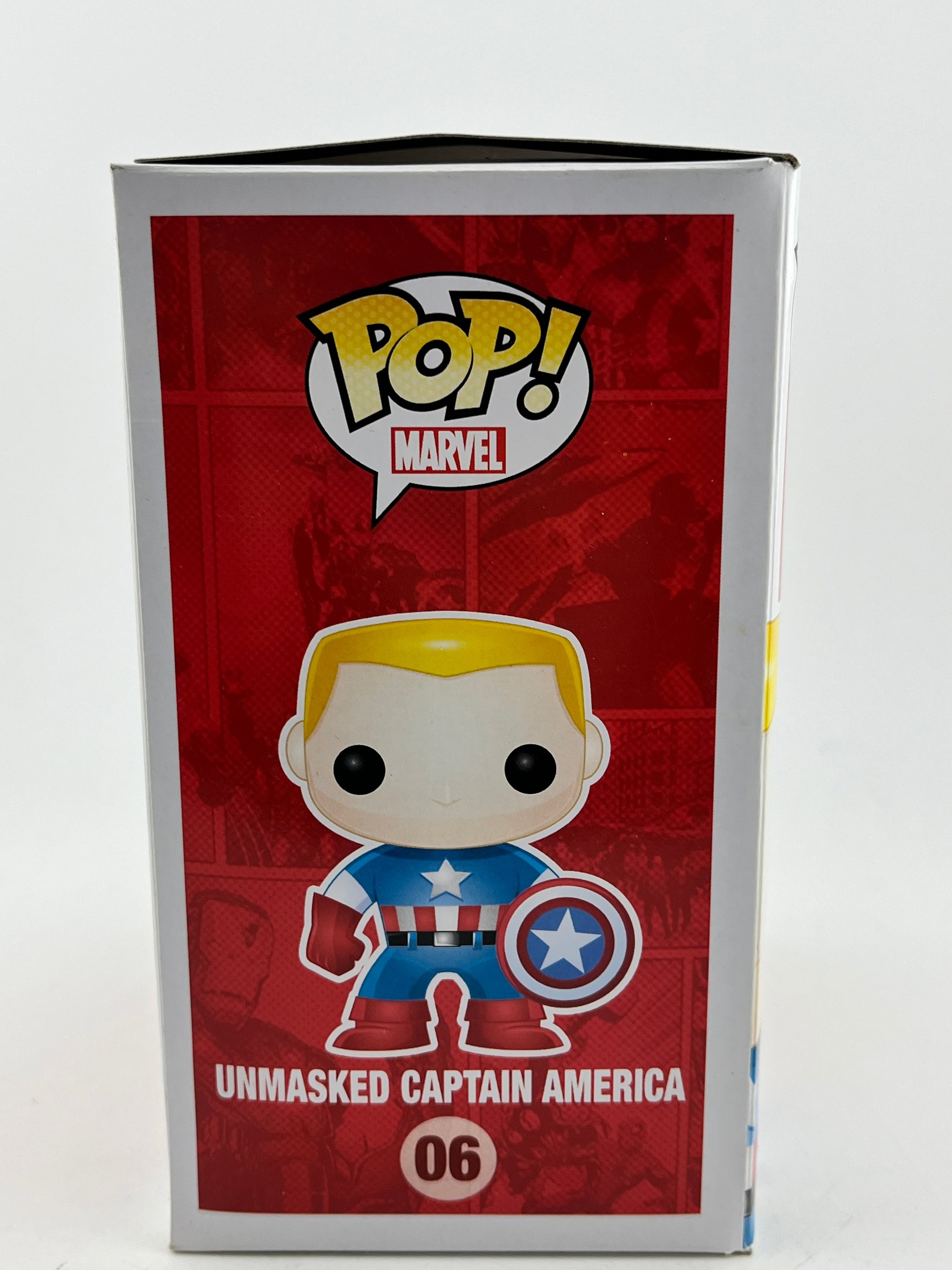 Funko POP! Marvel - Unmasked Captain America #06 - 2014 Exclusive FRENLY BRICKS - Open 7 Days