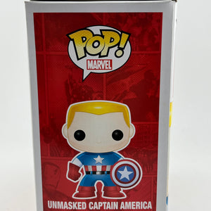 Funko POP! Marvel - Unmasked Captain America #06 - 2014 Exclusive FRENLY BRICKS - Open 7 Days