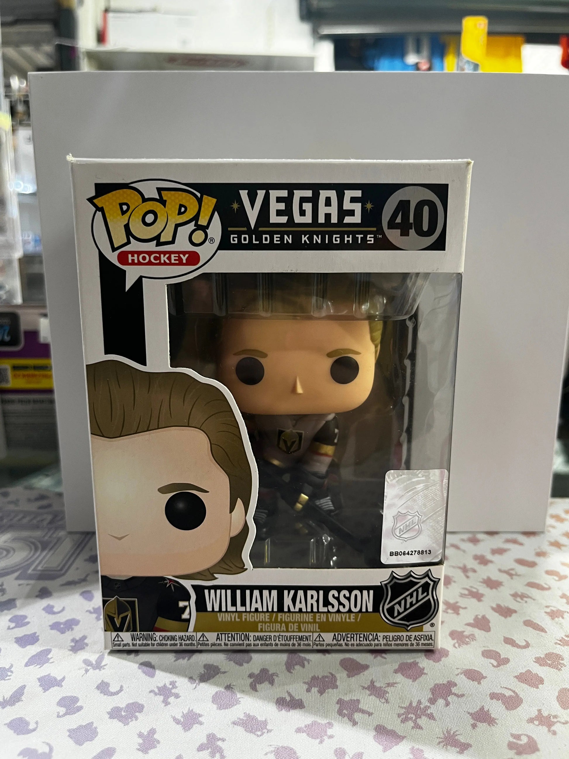 Funko Pop Vinyl Hockey Vegas Golden Knights William Karlsson #40 FRENLY BRICKS - Open 7 Days