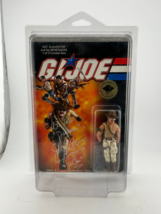 GI Joe Sgt. Slaughter 2006 Convention JoeCon Signed Figure MOC Collector's Club FRENLY BRICKS - Open 7 Days
