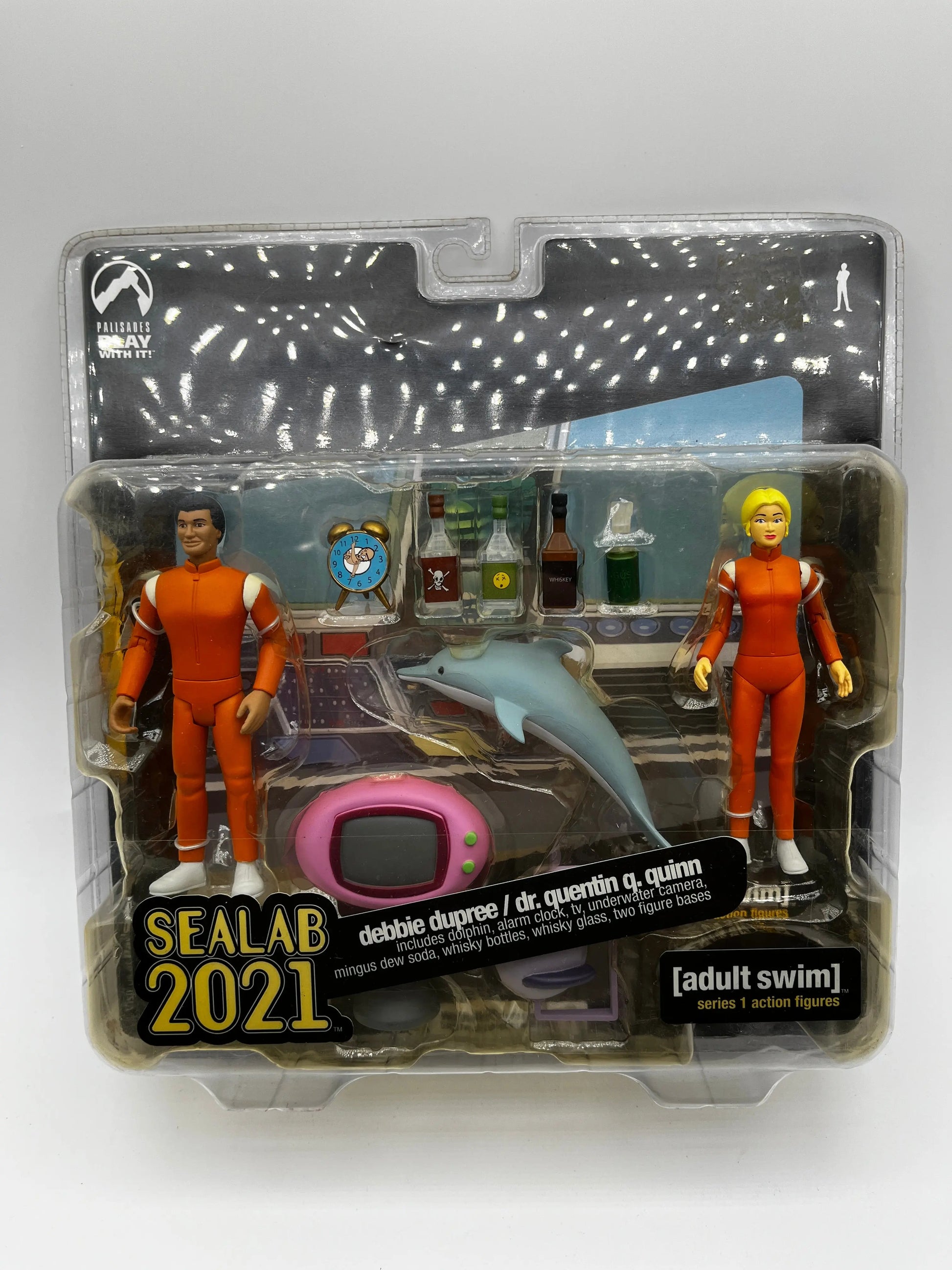 Sealab 2021 Debbie Dupree & Dr. Quentin Quinn Figures 2005 Palisades Toys Sealed FRENLY BRICKS - Open 7 Days