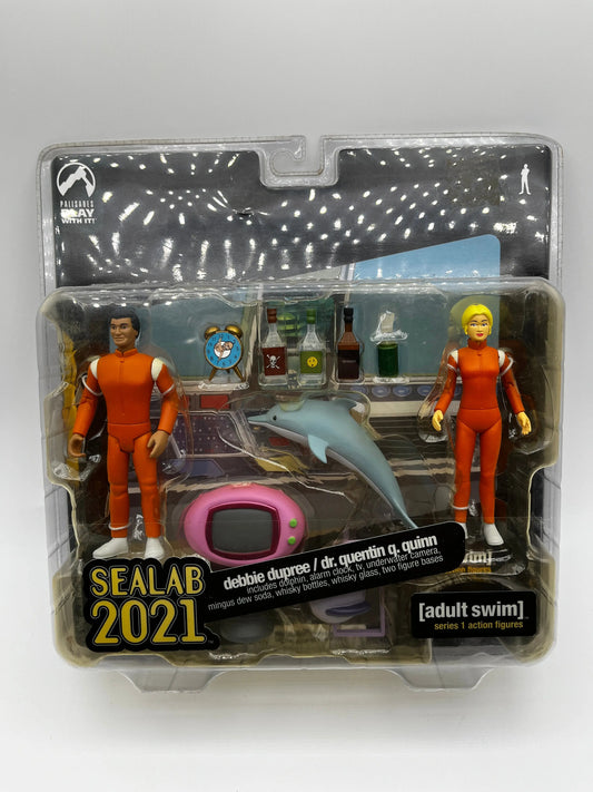 Sealab 2021 Debbie Dupree & Dr. Quentin Quinn Figures 2005 Palisades Toys Sealed FRENLY BRICKS - Open 7 Days