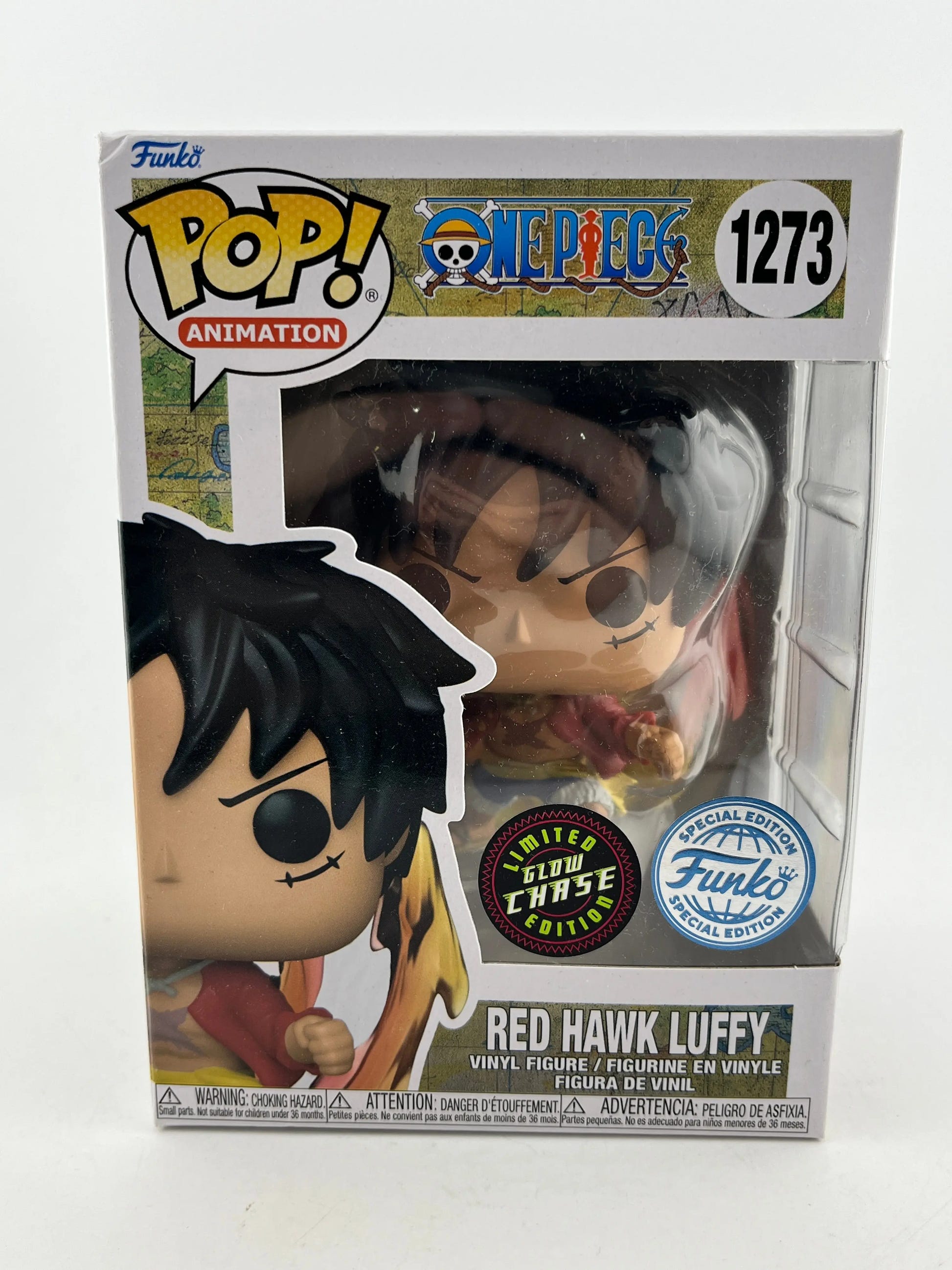 Funko POP! Animation One Piece - Red Hawk Luffy #1237 - Glow Chase - Special Edi image 1