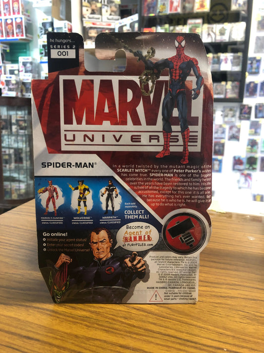 MARVEL UNIVERSE SERIES 2 SPIDER-MAN 3.75" FIGURE #001 New Sealed Hasbro FRENLY BRICKS - Open 7 Days
