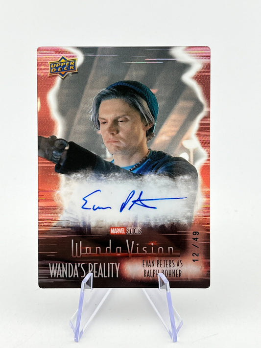 Upper Deck Marvel Wandavision - Evan Peters As Ralph Bohner  Auto 12/49 Wanda's Reality FRENLY BRICKS - Open 7 Days