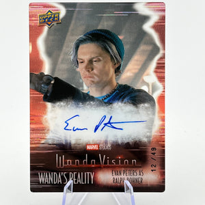 Upper Deck Marvel Wandavision - Evan Peters As Ralph Bohner  Auto 12/49 Wanda's Reality FRENLY BRICKS - Open 7 Days