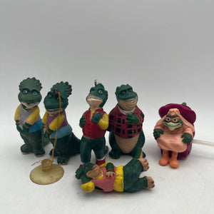 Vintage 1990s Disney Dinosaurs Sinclair Family Action Figure lot of 6 FRENLY BRICKS - Open 7 Days