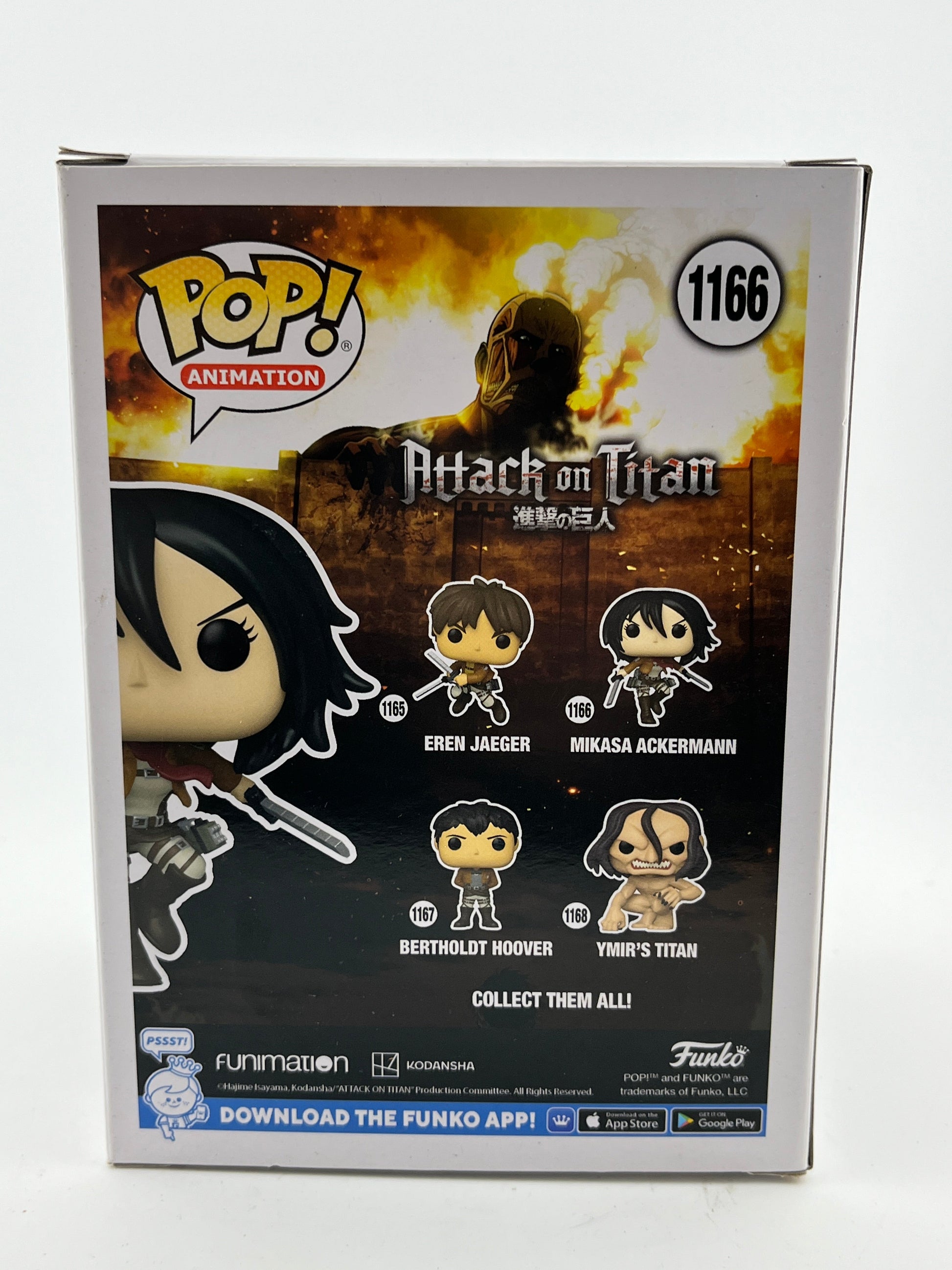 Funko POP! Animation Attack On Titan - Mikasa Ackermann #1166 - Vinyl Collectable FRENLY BRICKS - Open 7 Days