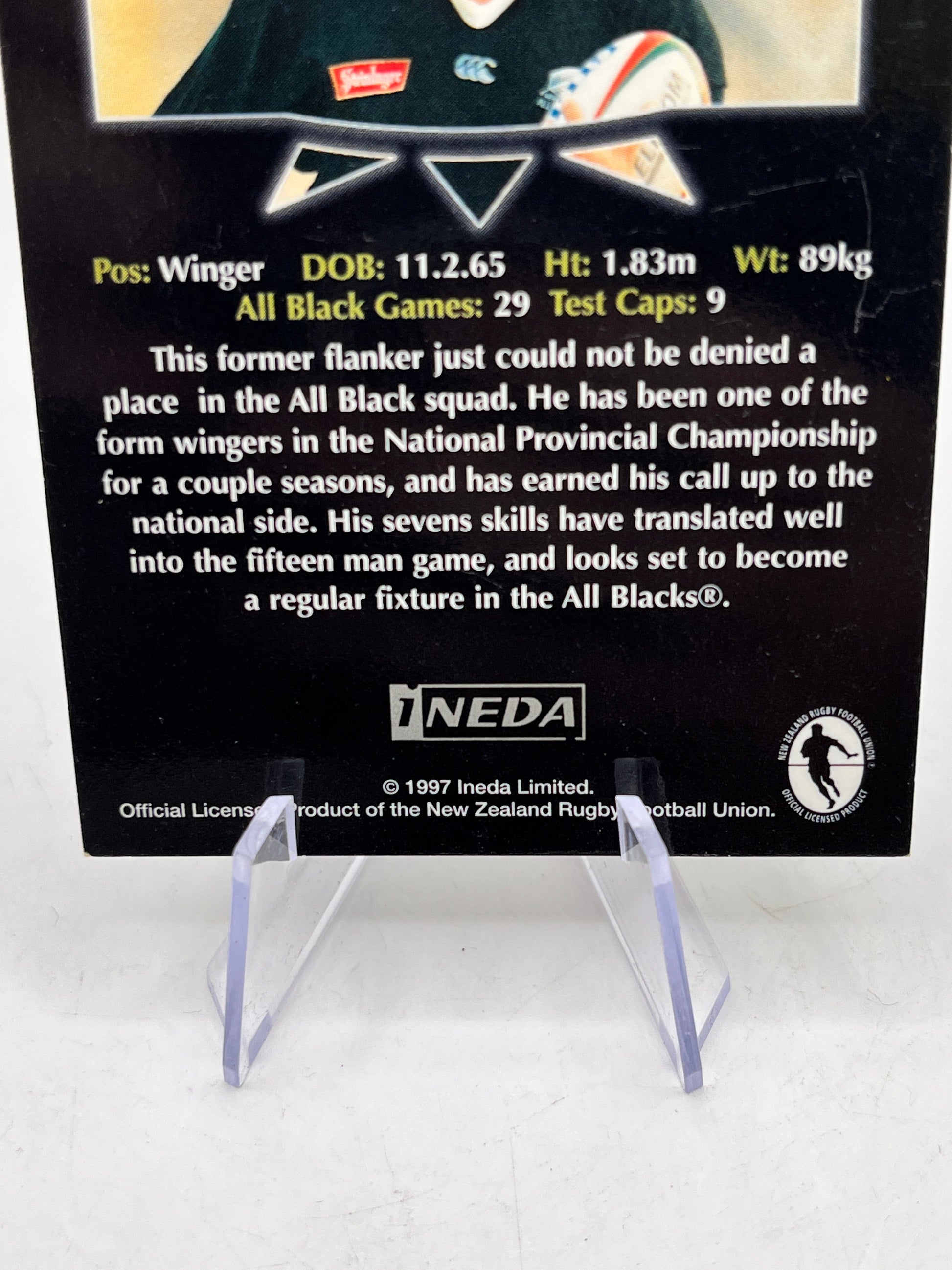 Eric Rush Autographed - All Blacks 1997 - 1Neda FRENLY BRICKS - Open 7 Days