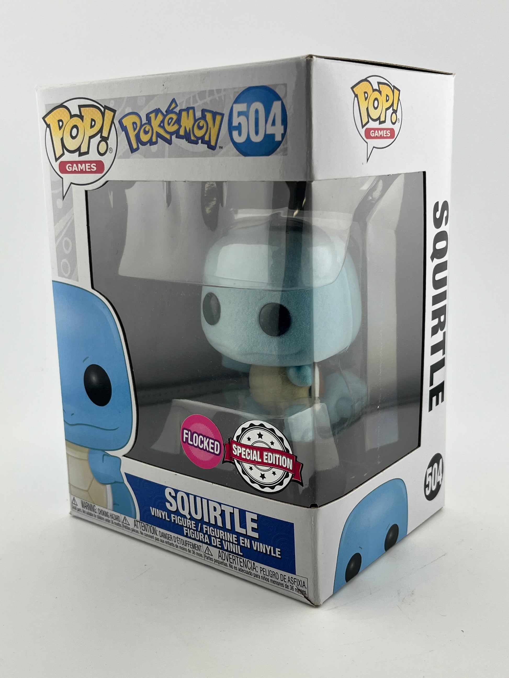 Funko POP! Games Pokémon - Squirtle #504 - Flocked Special Edition FRENLY BRICKS - Open 7 Days