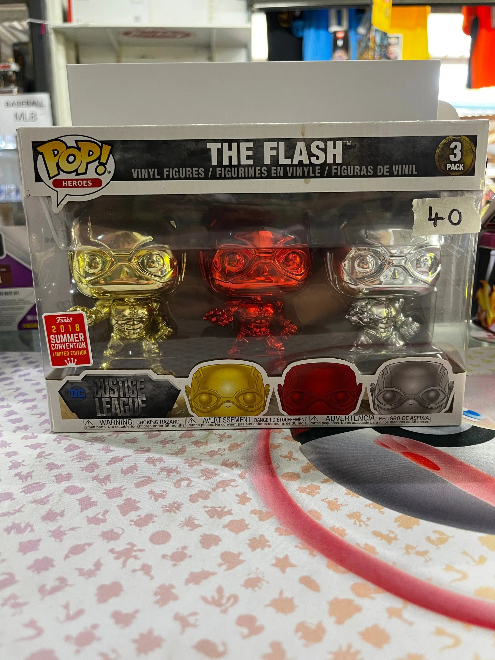 Funko Pop Vinyl Heroes Justice League The Flash (Three Pack) FRENLY BRICKS - Open 7 Days