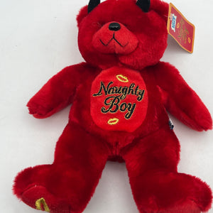 Gifted Bears Beanie Plush Teddy “Naughty Boy” Skansen Bean Bag Toy Red 26cm FRENLY BRICKS - Open 7 Days