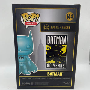 Funko POP! DC Comics - #144 Batman Teal Chrome Figure 80 Years SDCC Exclusive - New FRENLY BRICKS - Open 7 Days