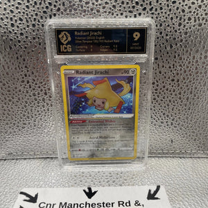 Radiant Jirachi Pokemon 2022 Silver Tempest 120/195 Radiant Rare ICG 9 FRENLY BRICKS - Open 7 Days