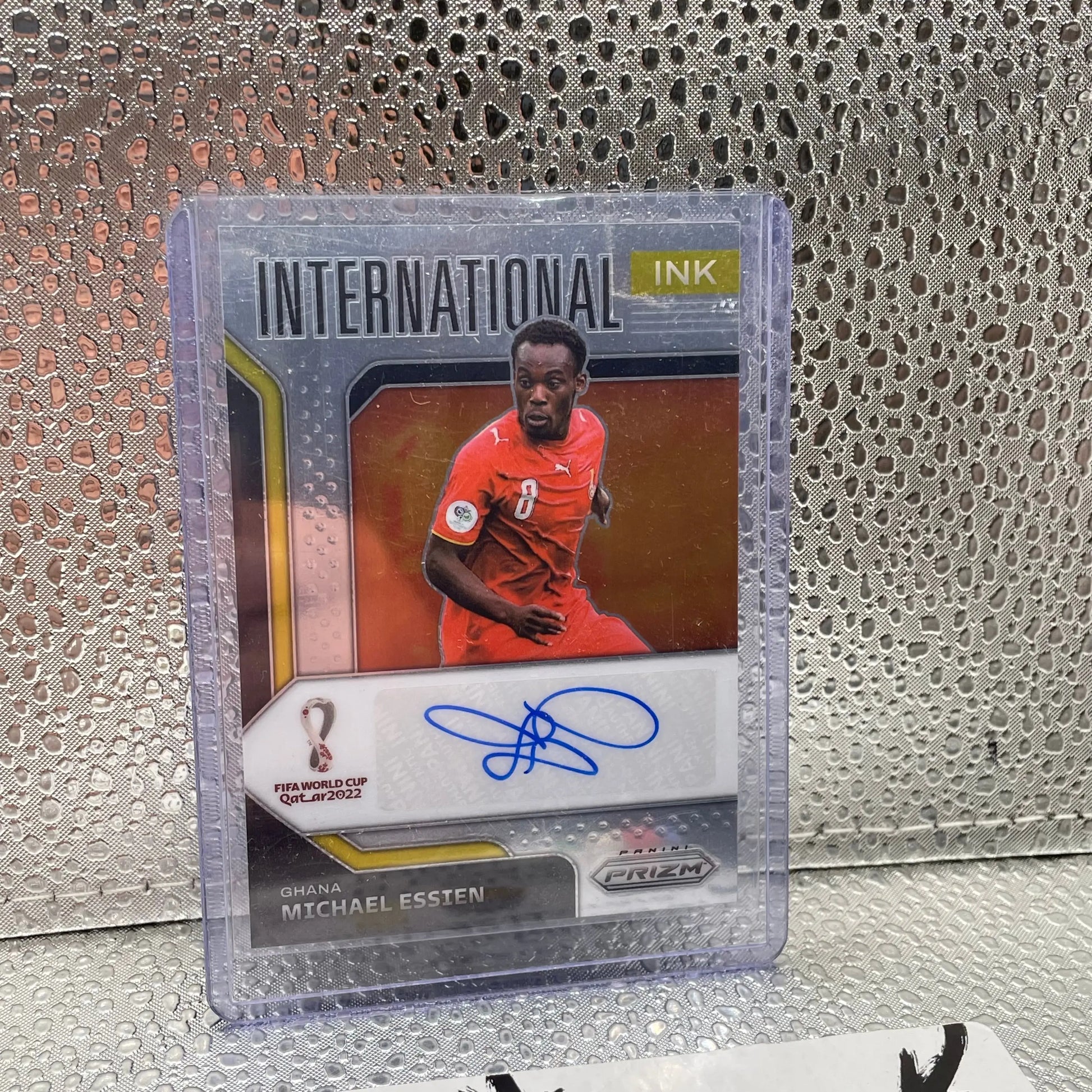 Michael Essien Ghana Panini Prizm Autogtaph Card FIFA World Cup 2022 International INK FRENLY BRICKS - Open 7 Days