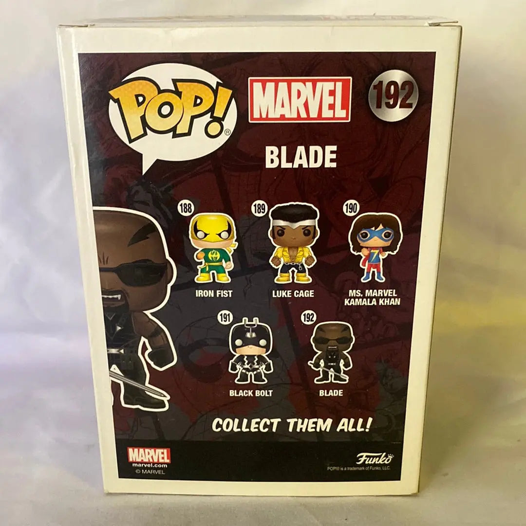 Funko POP! Blade #192 - Marvel - BLADE - FRENLY BRICKS - Open 7 Days