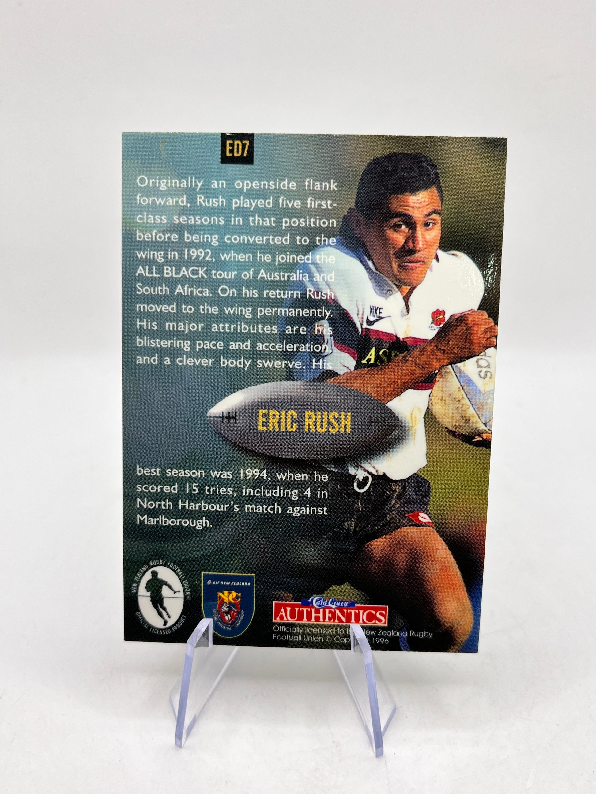 Eric Rush Auto - Express Delivery- ED7 - NZ Rugby Union- 1996 FRENLY BRICKS - Open 7 Days