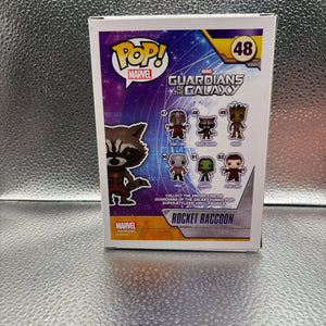 FUNKO Pop Vinyl Rocket Raccoon #48 FRENLY BRICKS - Open 7 Days