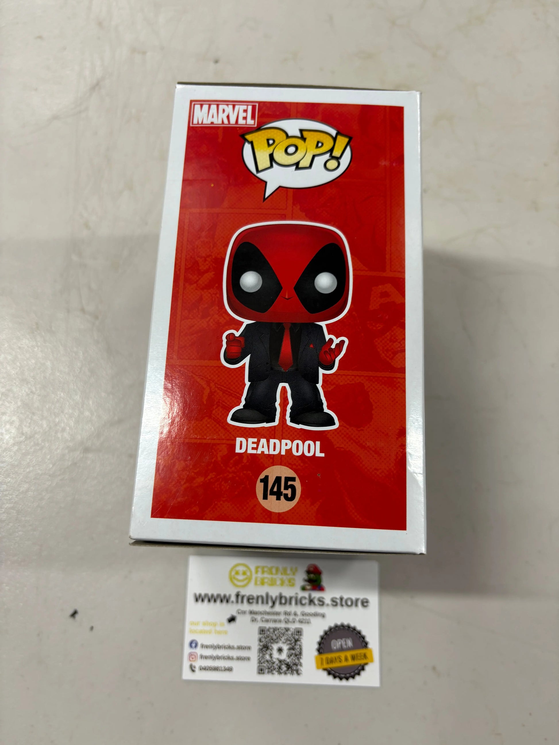 Funko Pop Vinyl #145 Marvel DeadPool FRENLY BRICKS - Open 7 Days