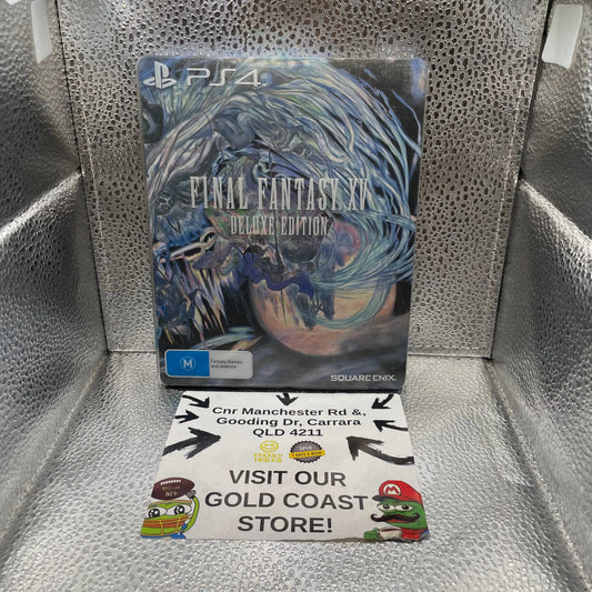 Final Fantasy XV Deluxe Edition Steelbook With Slip Cover, Game & DVD PS4 PlayStation 4 FRENLY BRICKS - Open 7 Days