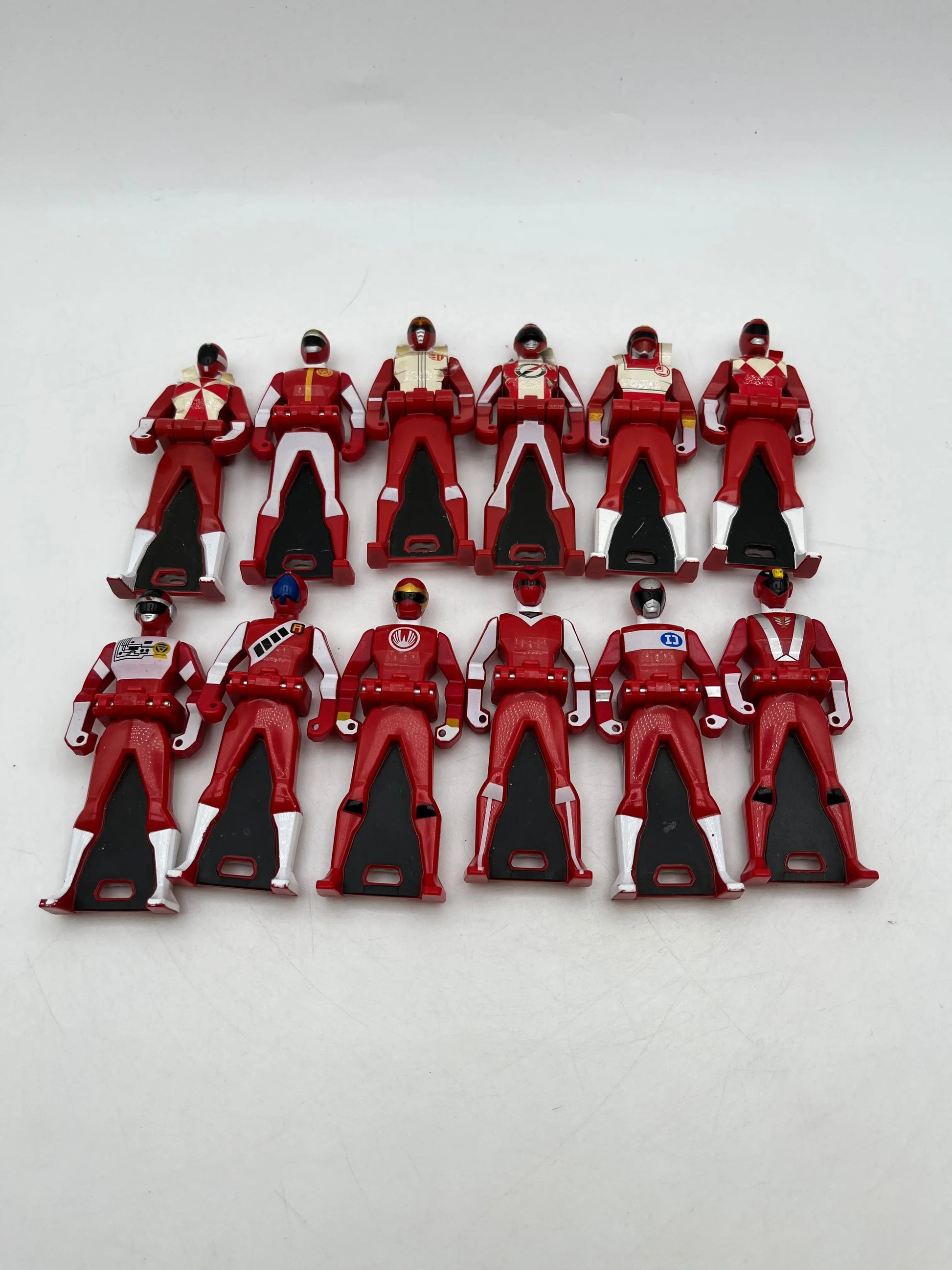 Bundle Power Rangers Legacy Keys 12 Different Red Rangers - Lot #2 - Bandai FRENLY BRICKS - Open 7 Days