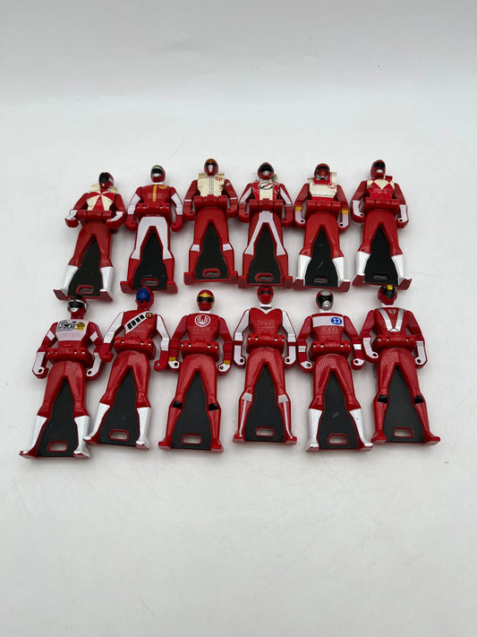 Bundle Power Rangers Legacy Keys 12 Different Red Rangers - Lot #2 - Bandai FRENLY BRICKS - Open 7 Days