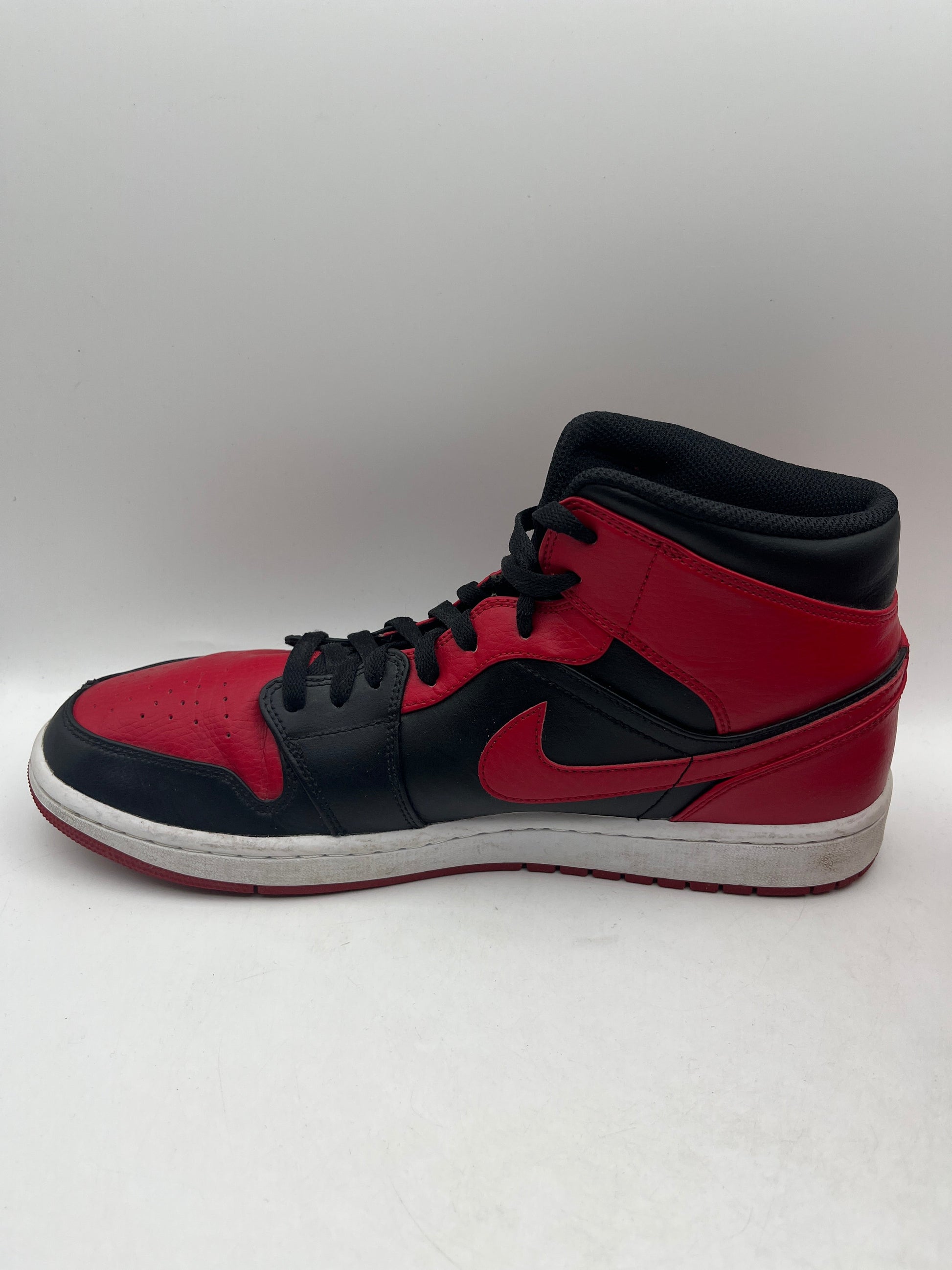 Nike Air Jordan 1 Mid Gym Red Banned Bred Shoes 554725-074 - Size US12 FRENLY BRICKS - Open 7 Days