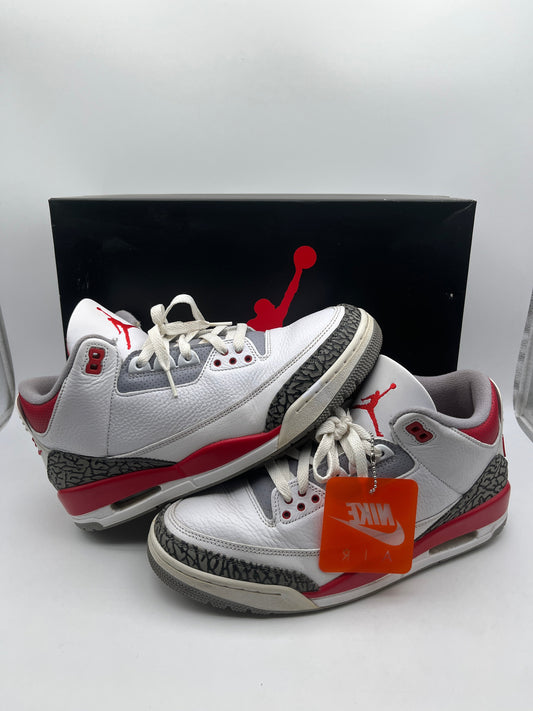 Size 10 Men’s- Nike Jordan 3 Retro Fire Red 2022 DN3707-160 Used FRENLY BRICKS - Open 7 Days