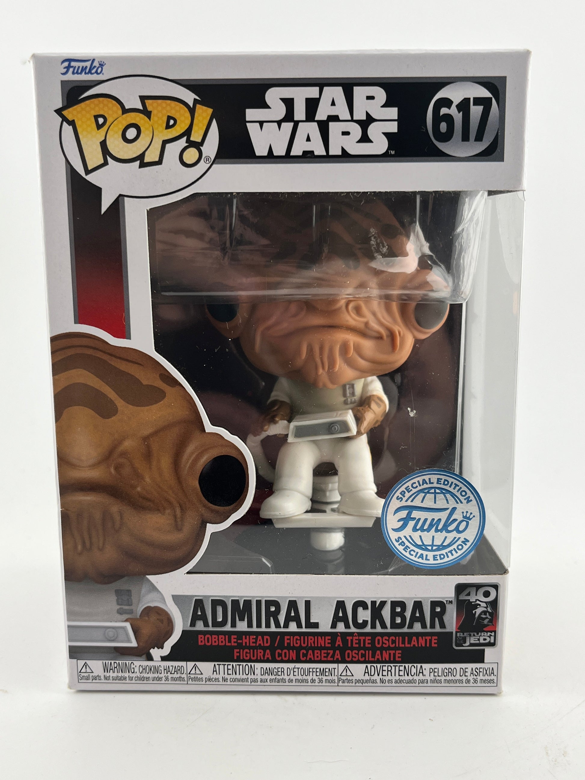 Funko POP! Star Wars Return Of The Jedi  - Adrimal Ackbar #617 - Special Edition FRENLY BRICKS - Open 7 Days