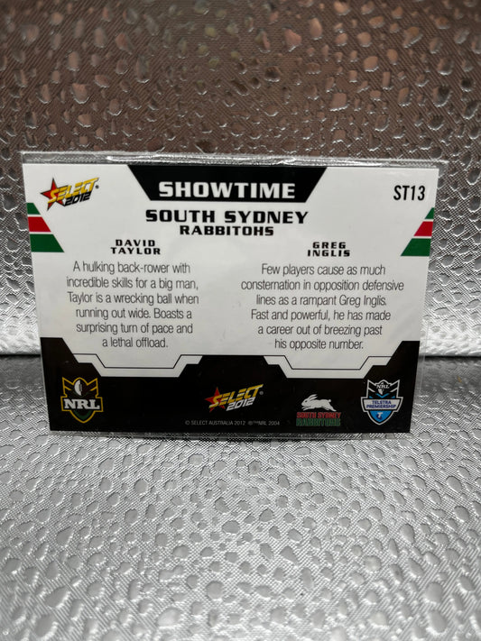 Select 2012 Showtime South Sydney Rabbitohs David Taylor and Greg Inglis ST13 FRENLY BRICKS - Open 7 Days